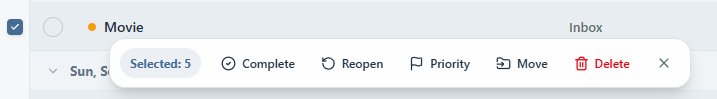 Batch Actions Bar