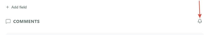 Task watchers bell button